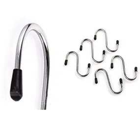 0232 Heavy Duty S-Shaped Stainless Steel Hanging Hooks - 5 pcs