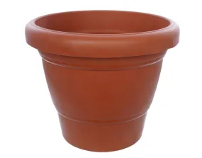 0838 Garden Heavy Plastic Planter Pot / Gamla 8 inch (Brown, Pack of 1,Medium )