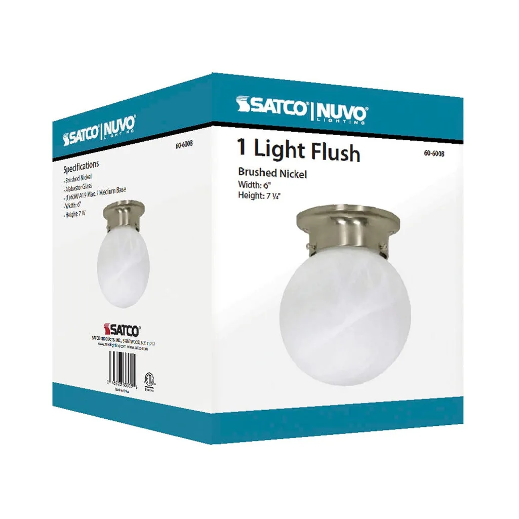 1 LIGHT 6" BALL FLUSH FIXTURE