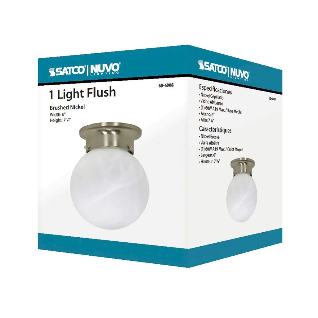 1 LIGHT 6" BALL FLUSH FIXTURE