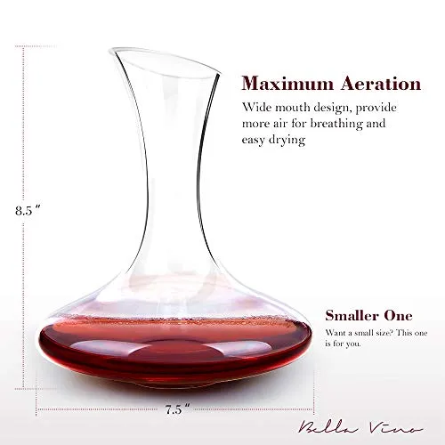 100% Lead-Free Hand Blown Crystal Glass Wine Decanters