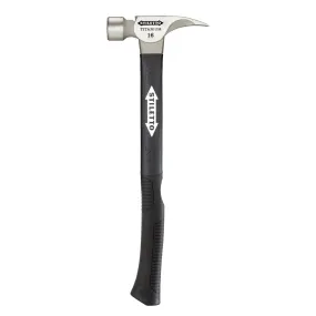 16 oz Titanium Smooth Face Hammer with 18 in. Hybrid Fiberglass Handle