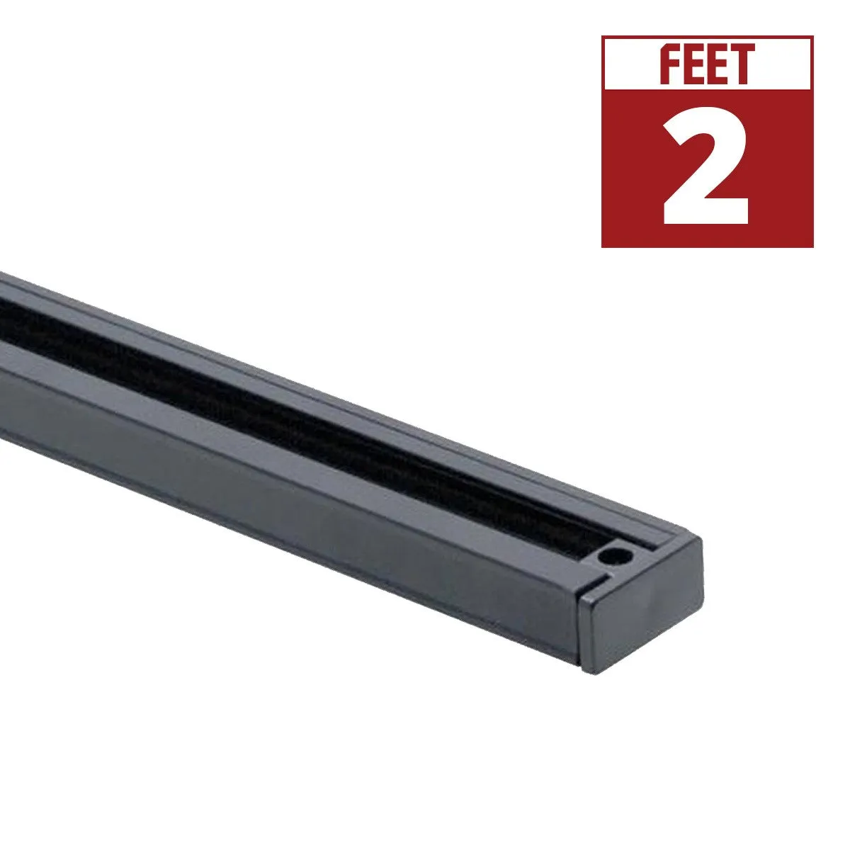 2 Ft. Track Rail One Circuit, Halo, Black Finish