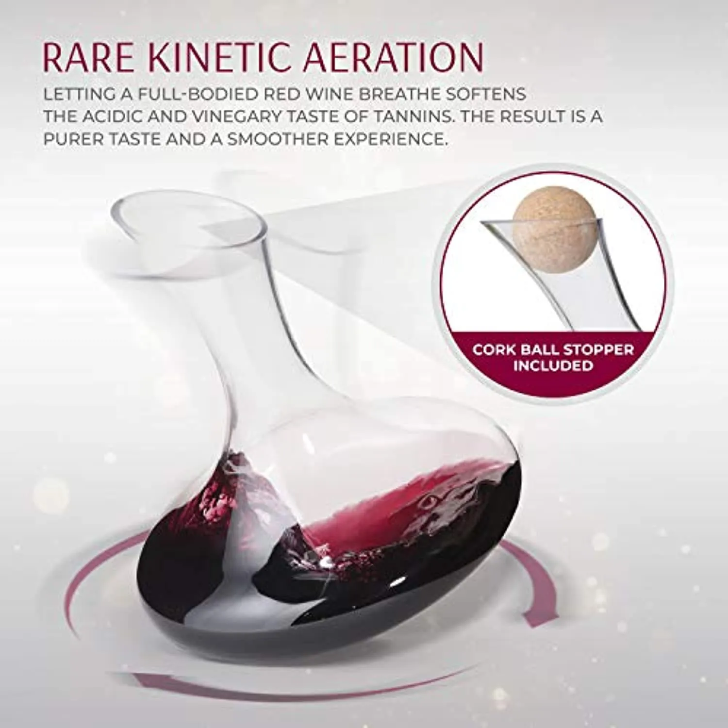 A Wine Decanter Carafe 4 wine glass set