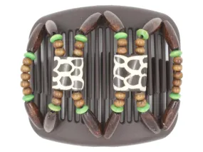 African Butterfly Hair Comb - Stones & Bones Brown 94