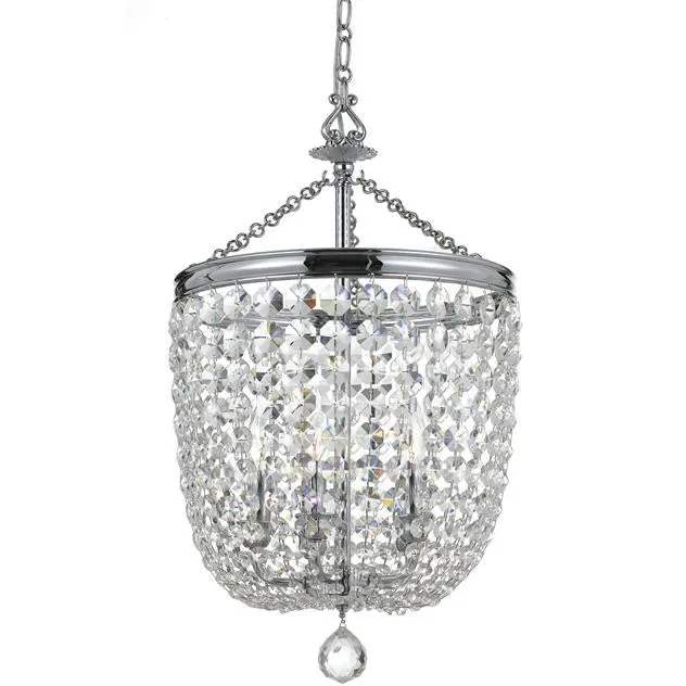 ARCHER 5 LIGHT CHANDELIER, POLISHED CHROME