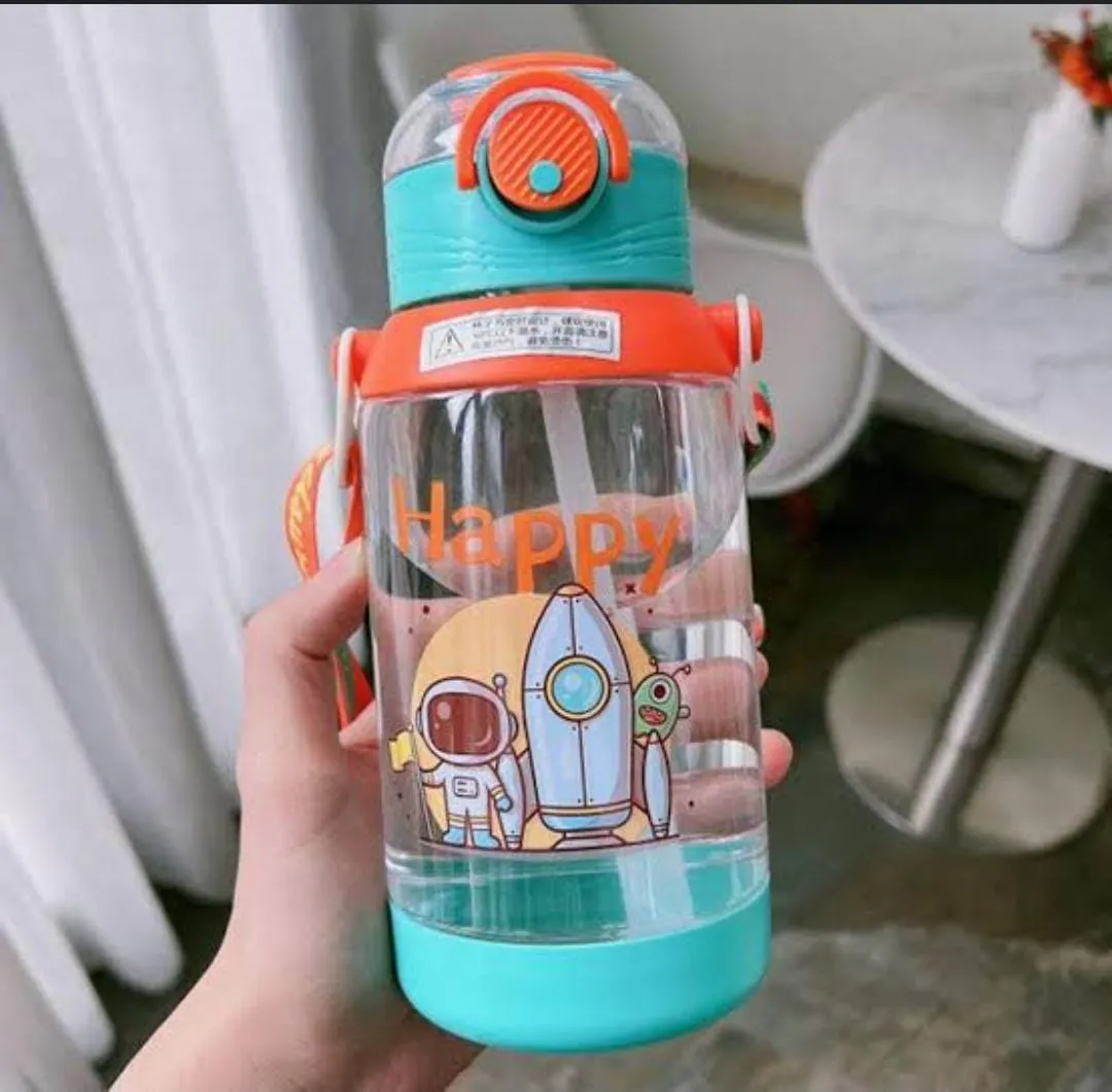 Back to school happy astro sipper water-bottle.(550ml)