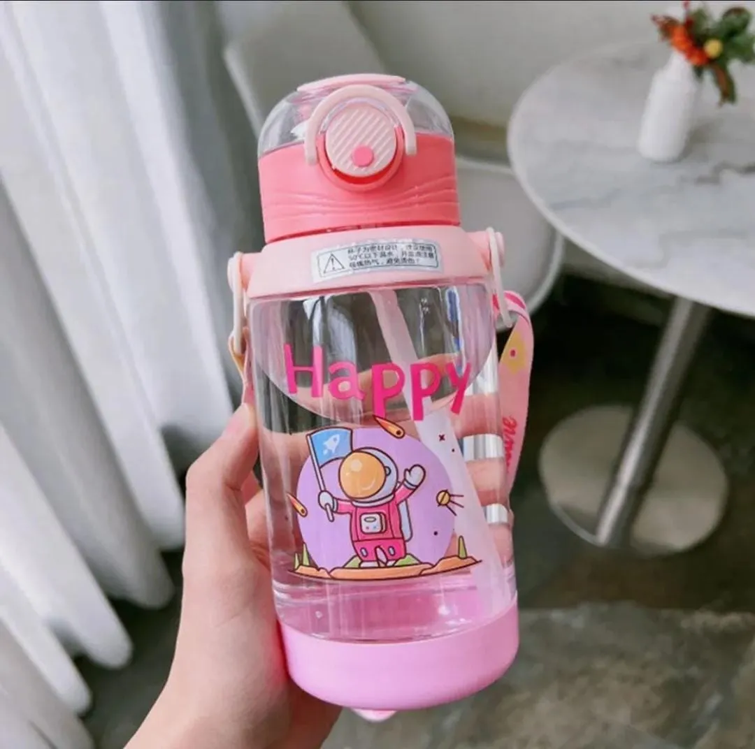 Back to school happy astro sipper water-bottle.(550ml)