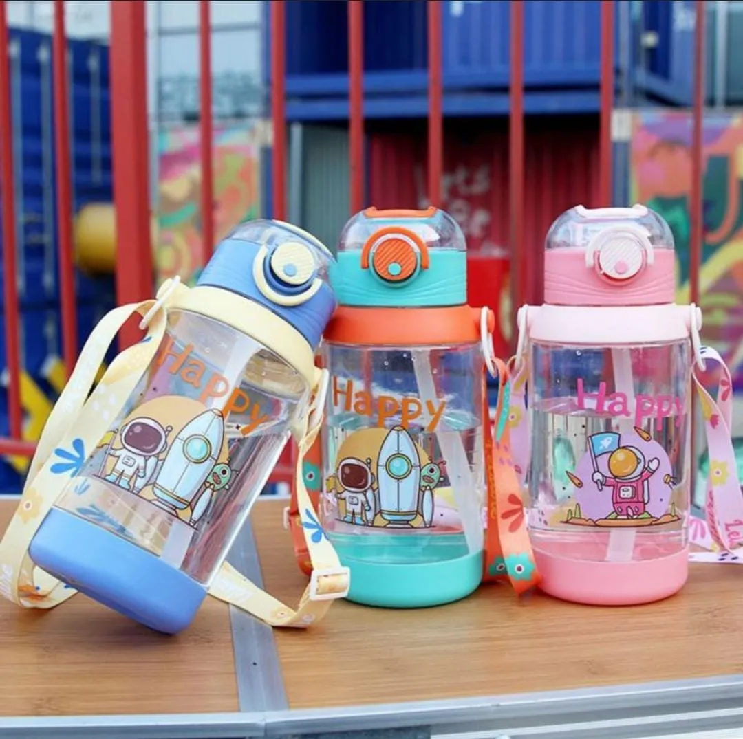 Back to school happy astro sipper water-bottle.(550ml)