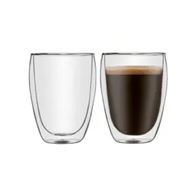 Barista Borosilicate Double Wall Café Latte Coffee Cup 270ml 2pc 10245