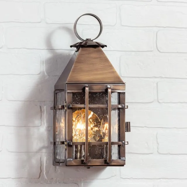 Barn Outdoor Wall Light in Solid Weathred Brass - 3 Light