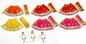 Beautiful matarani poshak ideal for 3 no with jewelry set pack of 9 items