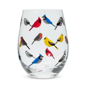 Birds Stemless Wine Glass 14OZ