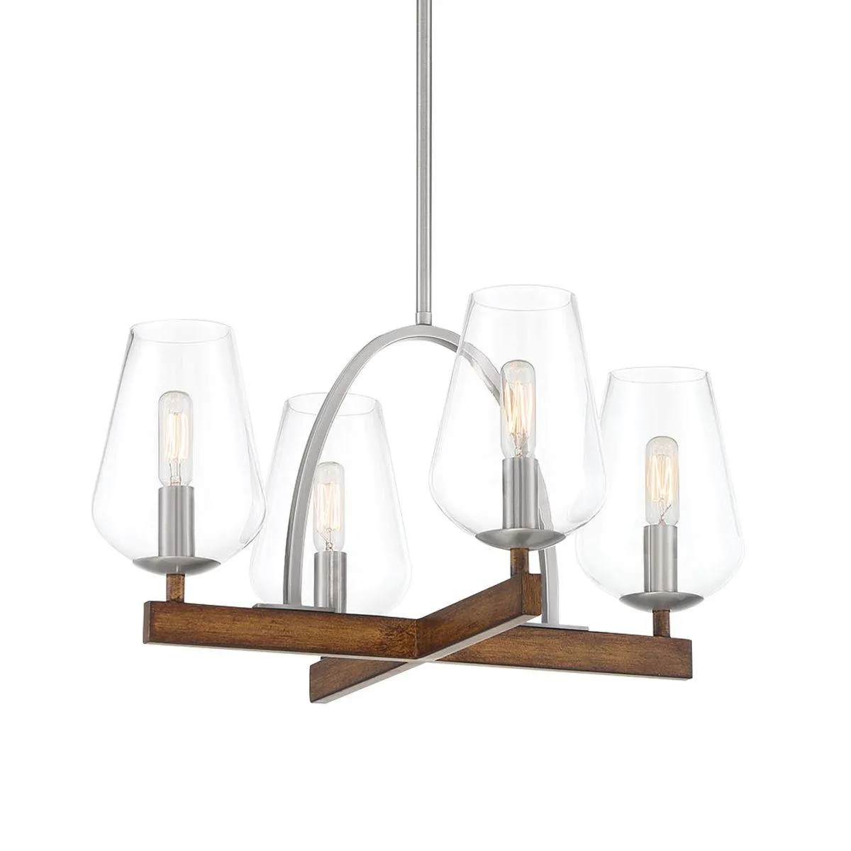 Birnamwood 20 in. 4 Lights Chandelier Brushed Nickel finish