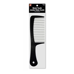 BLACK METAL TOOTH JUMBO RAKE COMB