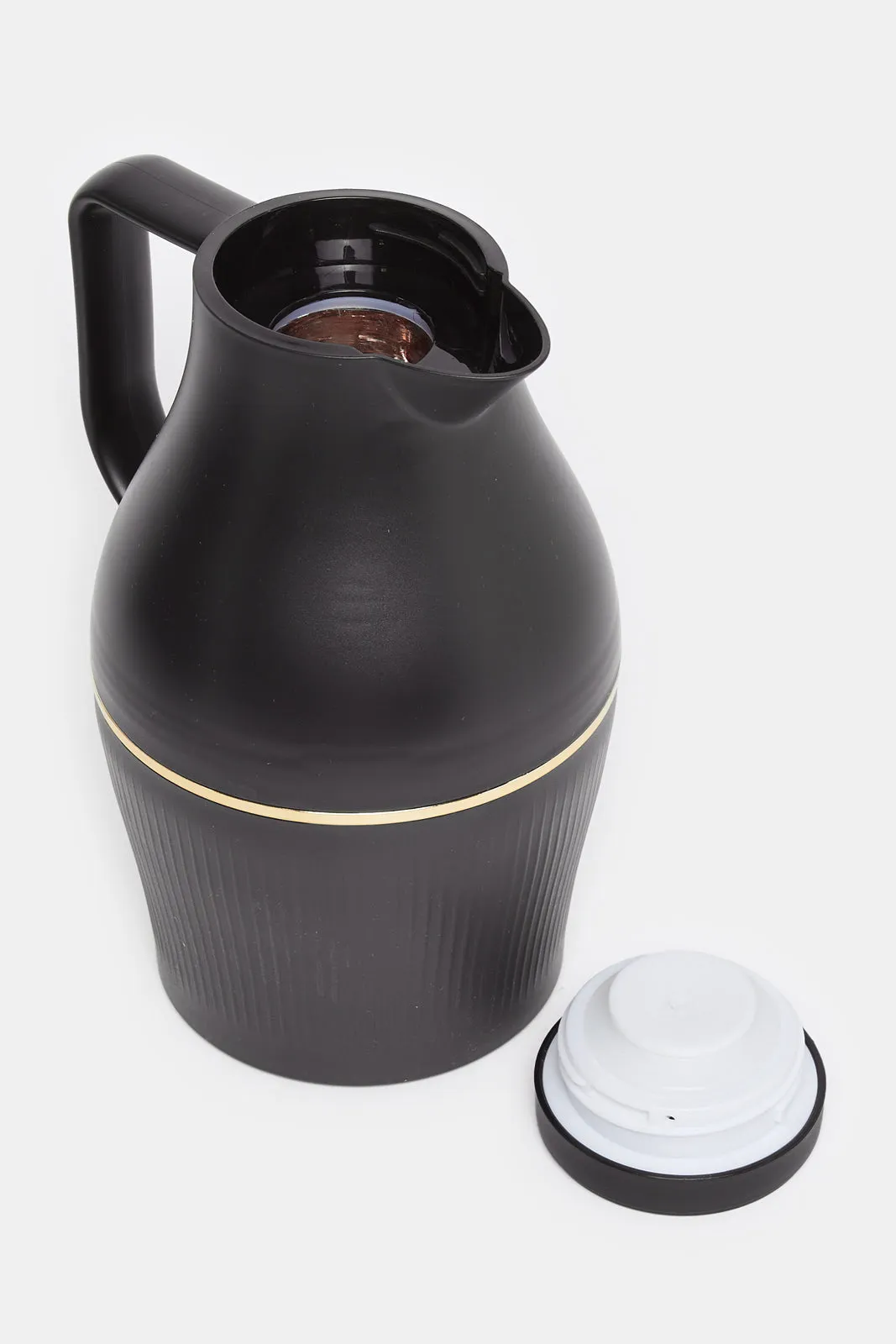 Black Plain Vacuum Flask