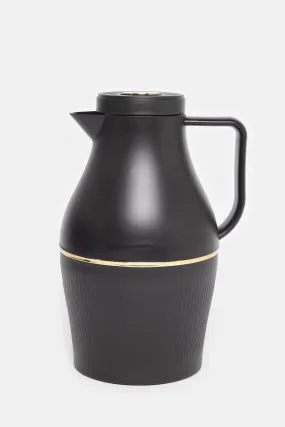 Black Plain Vacuum Flask