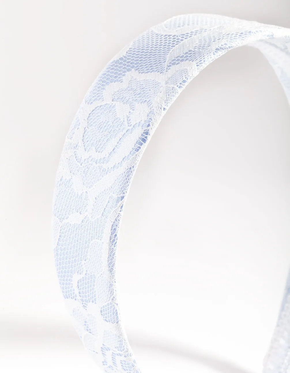 Blue Lace Overlay Headband