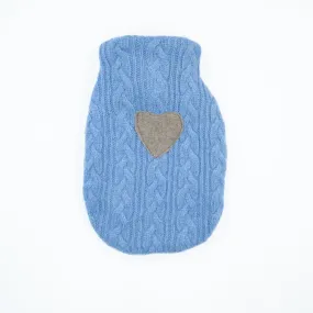 Bluebell Cable Cashmere Small Hot Water Bottle