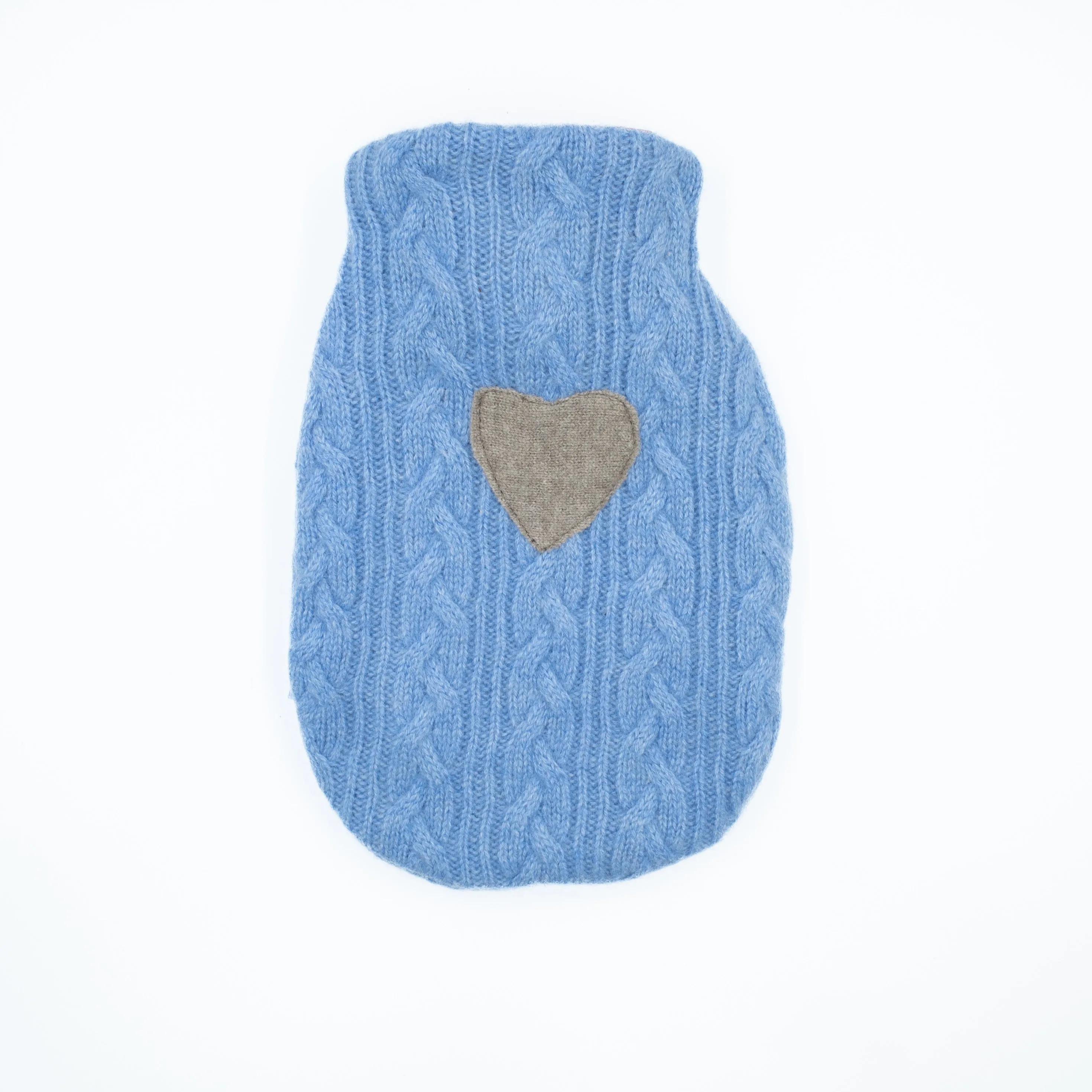 Bluebell Cable Cashmere Small Hot Water Bottle