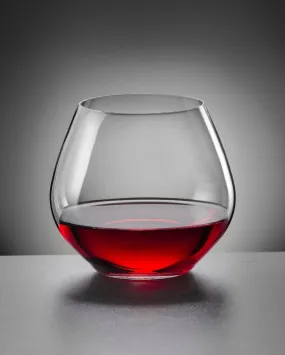 Bohemia Amoroso Stemless Clear Crystal Wine Glasses Lead Free Drinkware | 4 x 4 inches | 440ml