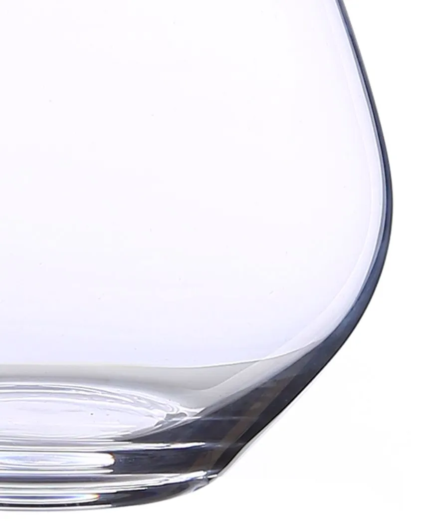 Bohemia Amoroso Stemless Clear Crystal Wine Glasses Lead Free Drinkware | 4 x 4 inches | 440ml