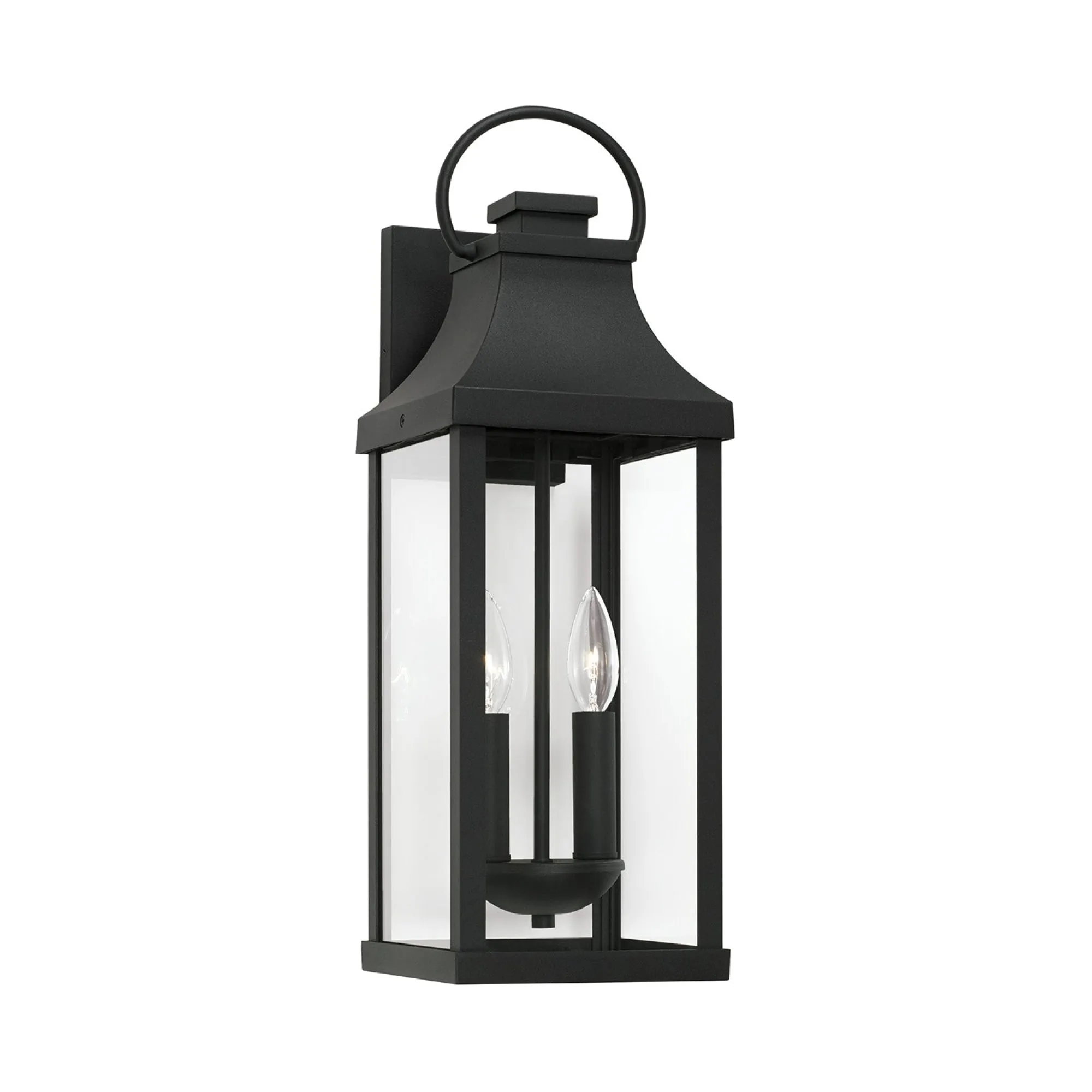 Bradford Coastal Outdoor Wall Lantern - 20.75" Black