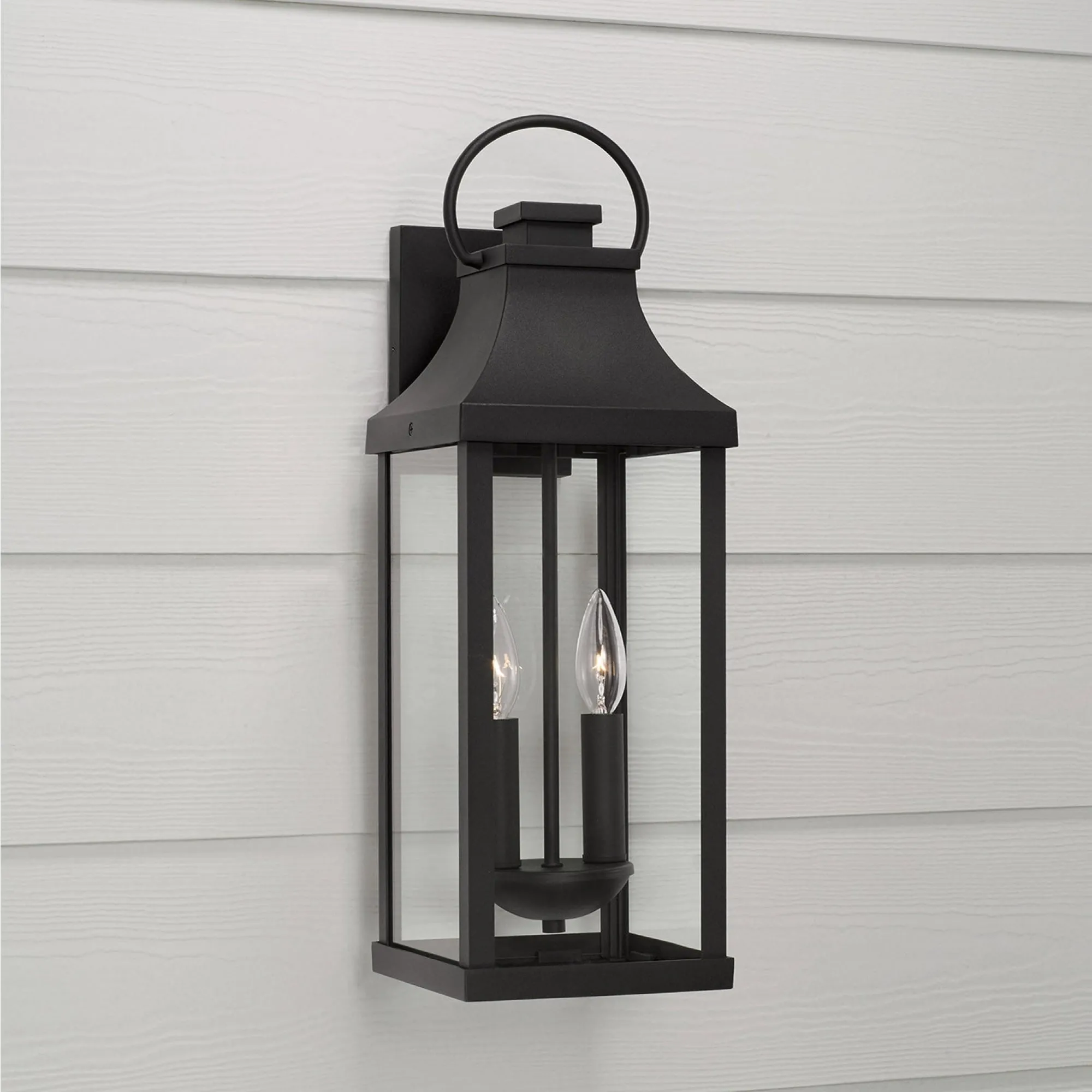 Bradford Coastal Outdoor Wall Lantern - 20.75" Black