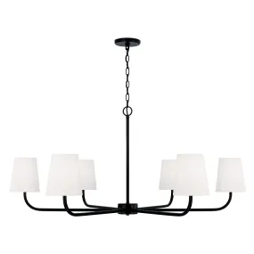 BRODY 6-LIGHT CHANDELIER, MATTE BLACK