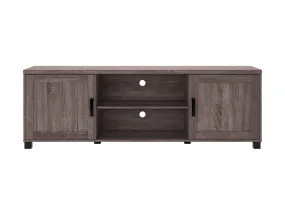 Brown TV Stand with Doors, TVs up to 85"