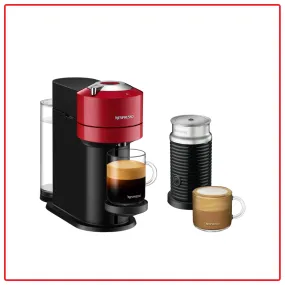 [Bundle Deal] Nespresso Vertuo Next GCV1 (Cherry Red) Coffee Machine & Aeroccino Milk Frother