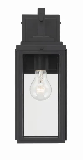 Byron 1-Light Outdoor Wall Mount in Matte Black