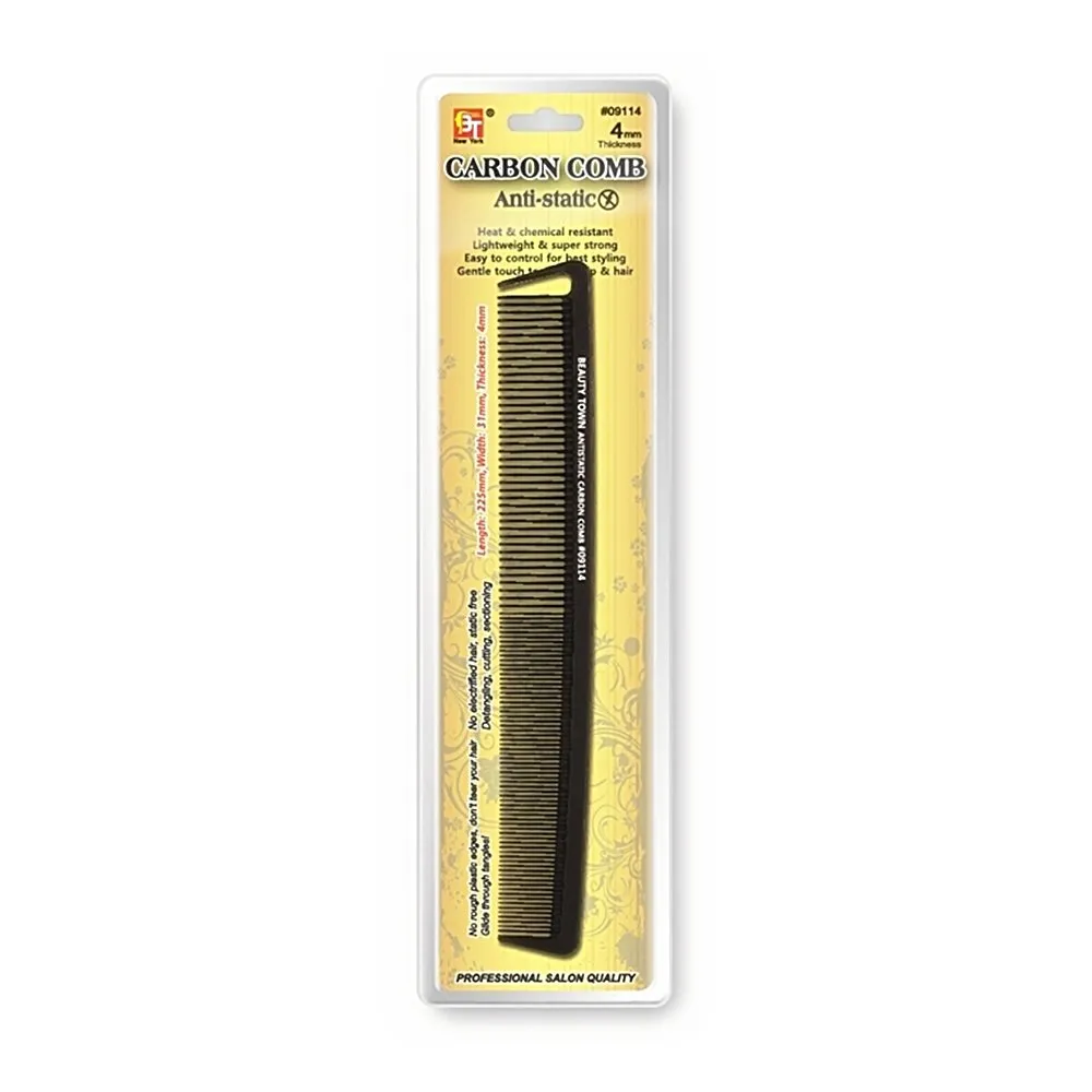 CARBON HOOK STYLING COMB (225 X 31 X 4 MM)