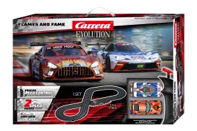 Carrera Flames and Fame 1/32 Scale Evolution Slot Car Set