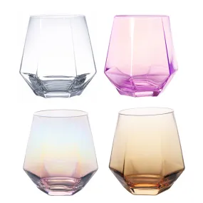 Clear glass cup whiskey glass