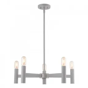 COPENHAGEN 5 LIGHT CHANDELIER, NORDIC GRAY