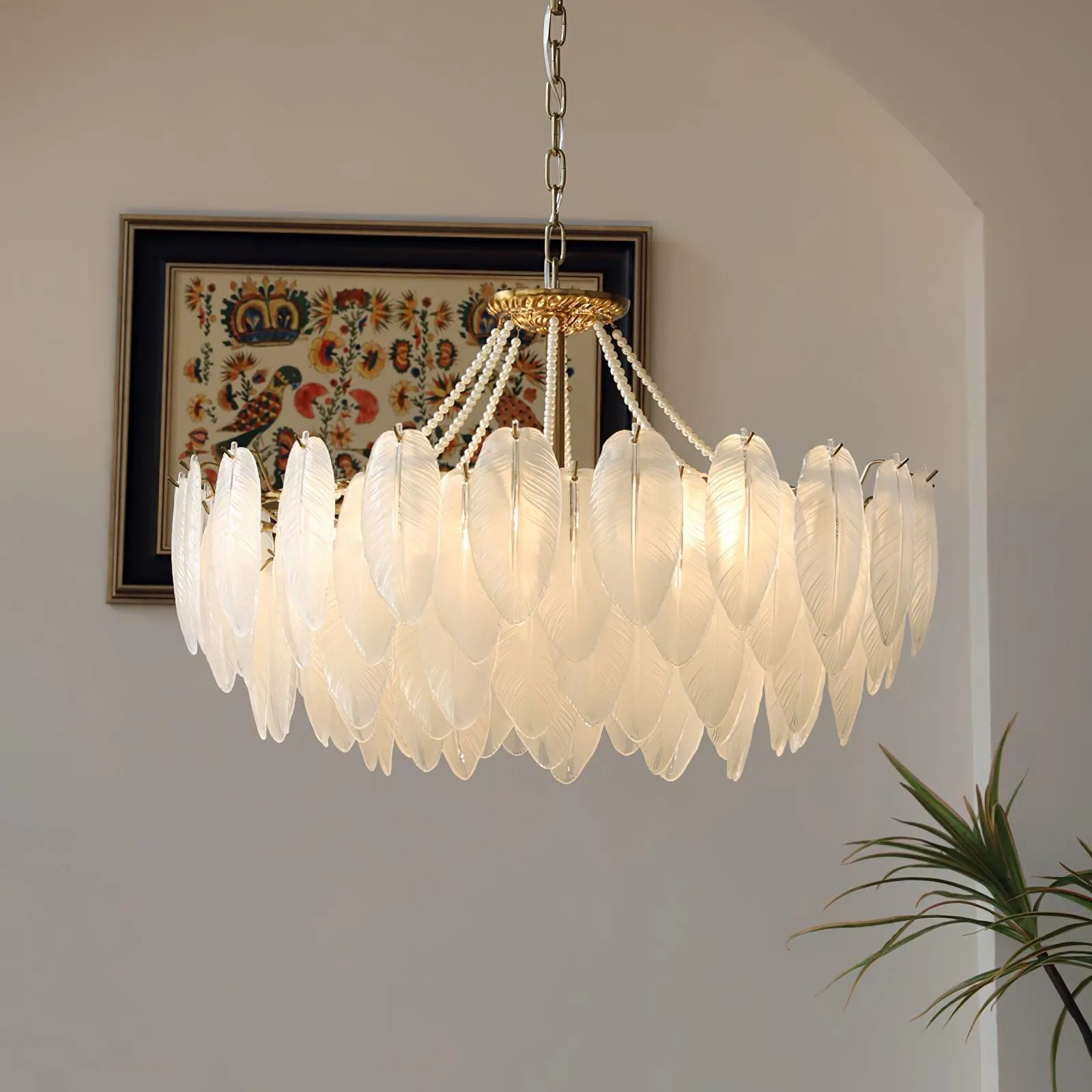 Crystal Feather Chandeliers