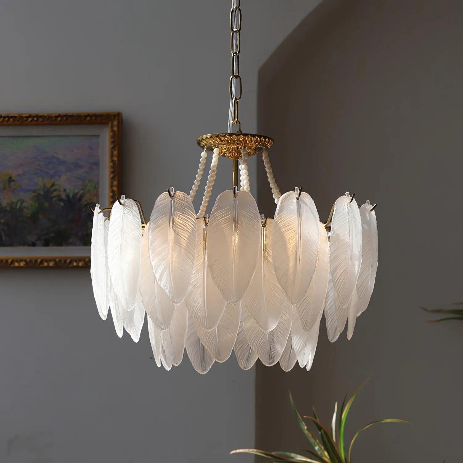 Crystal Feather Chandeliers