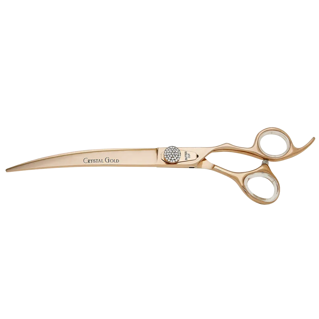 Crystal Gold Cobalt 8.5" Curve Shear by Geib