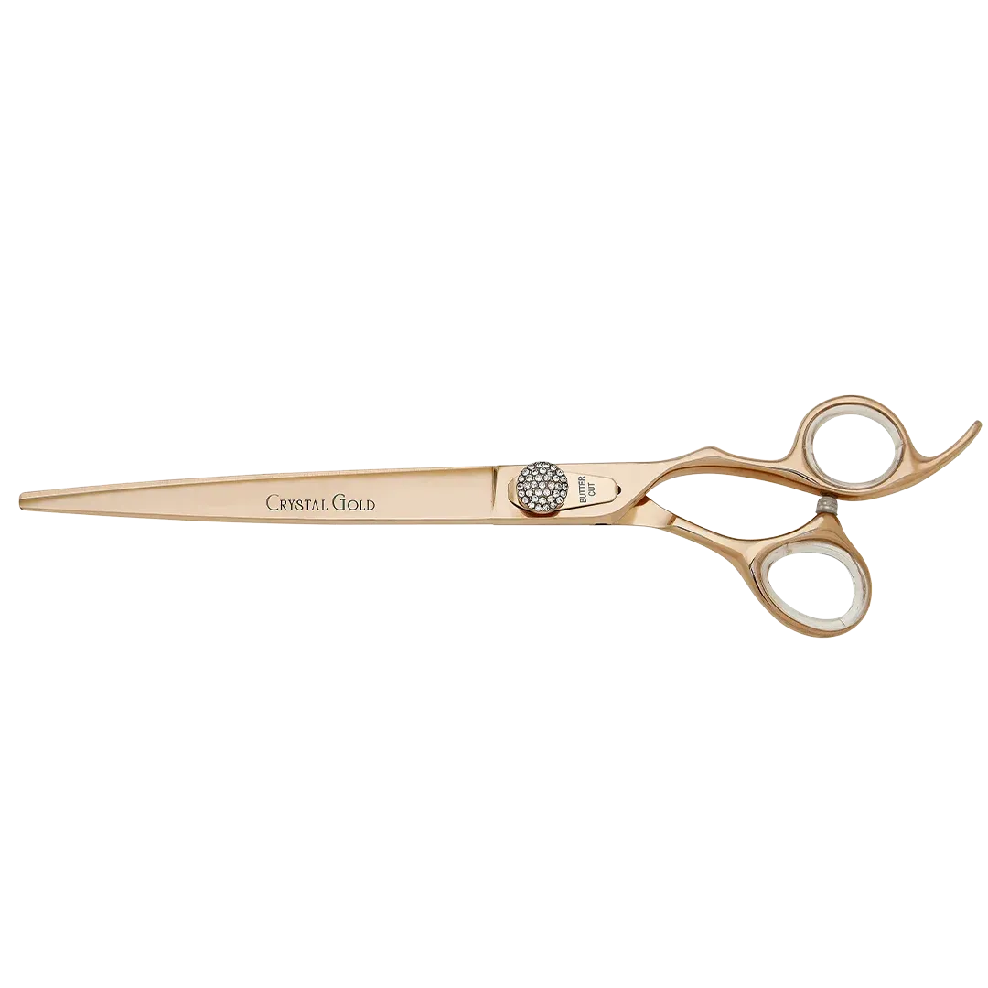 Crystal Gold Cobalt 8.5" Straight Shear by Geib