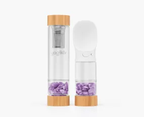 Crystalkor Crystal Water Bottle Set – For You & Your Furry Friend -  Amethyst