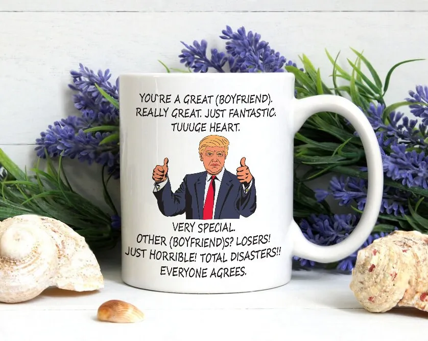 Customizable Funny Trump Coffee Mug - Laugh Every Morning with Funny Presidential Themed Gag Mug, Ideal Gift for Friends, Family & Coworkers