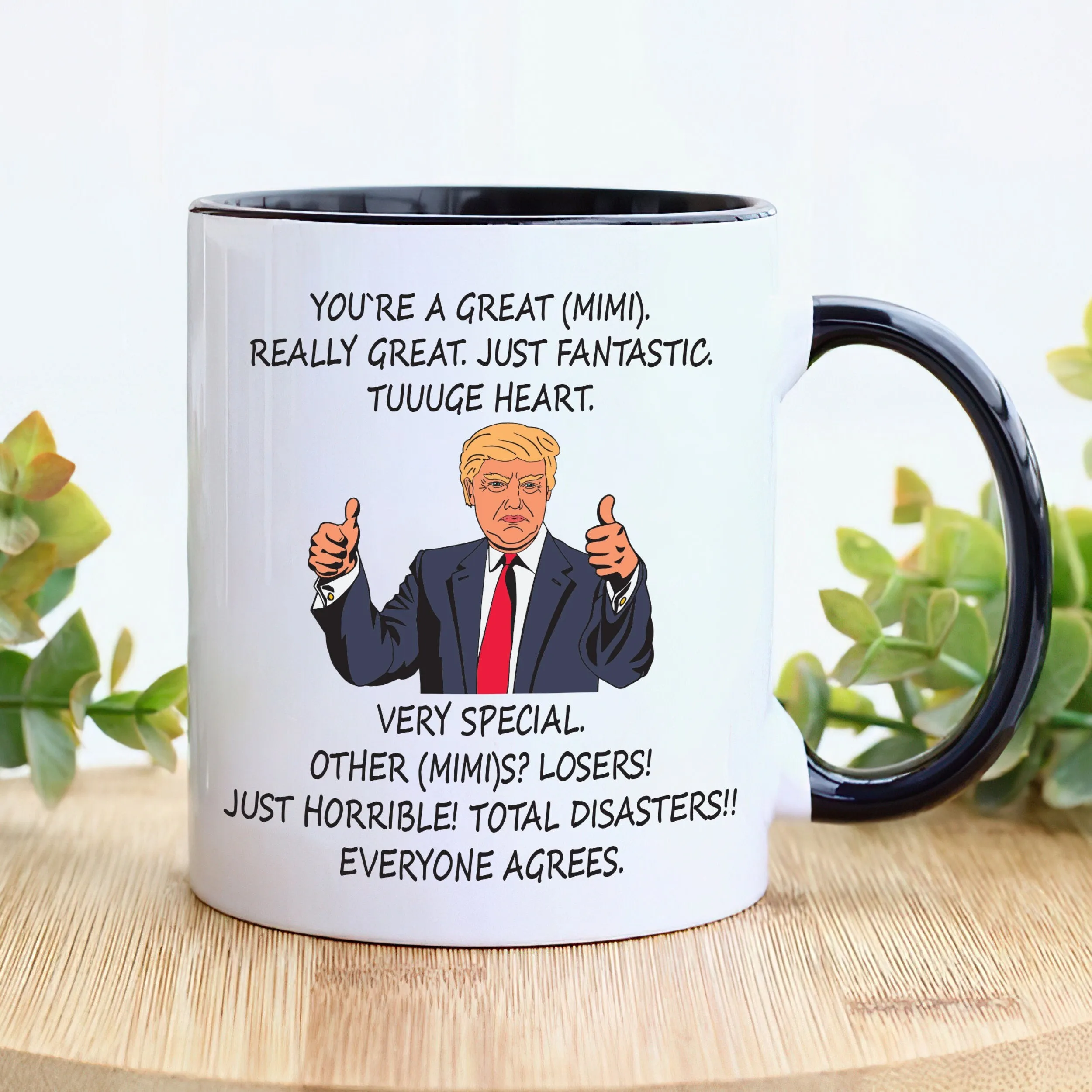 Customizable Funny Trump Coffee Mug - Laugh Every Morning with Funny Presidential Themed Gag Mug, Ideal Gift for Friends, Family & Coworkers