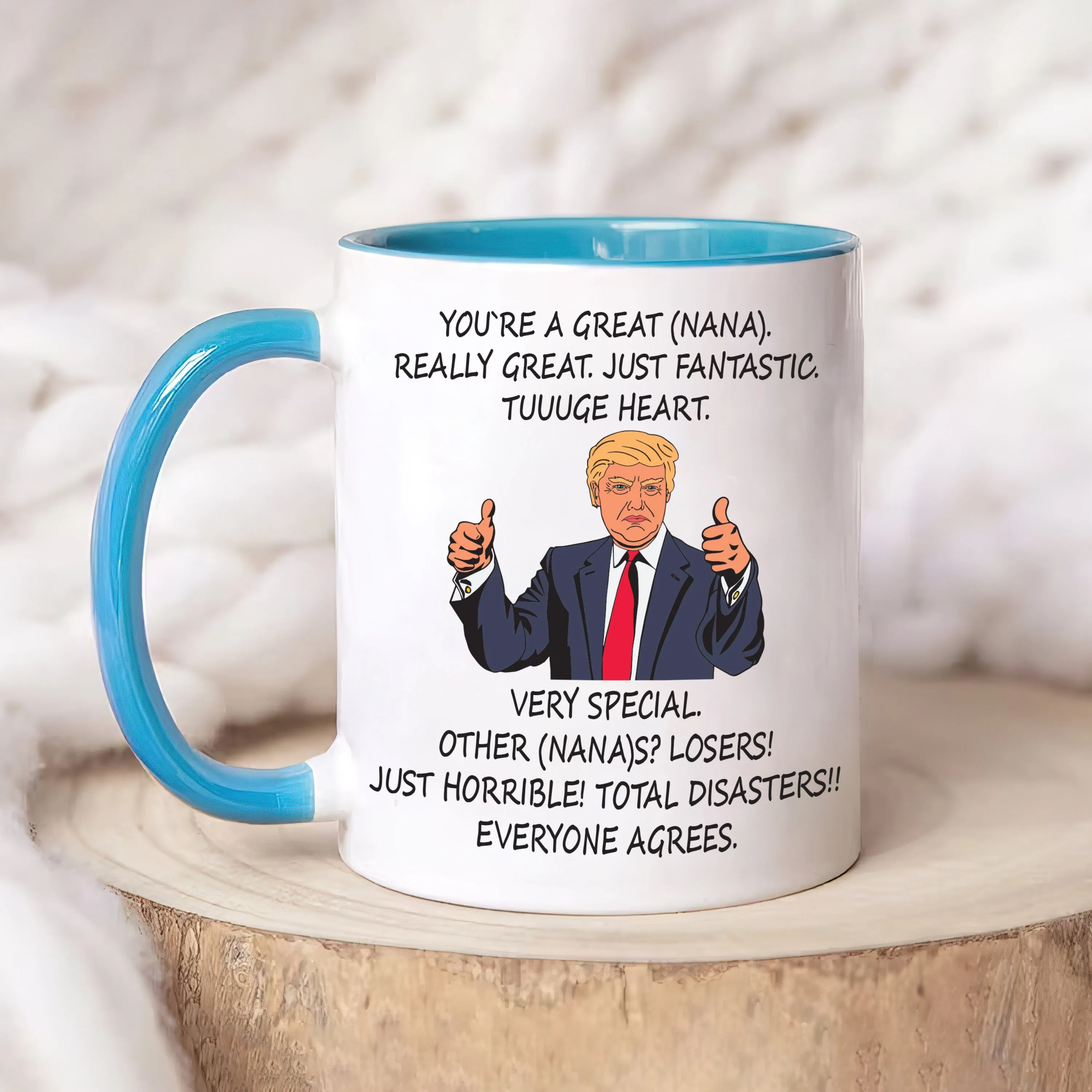 Customizable Funny Trump Coffee Mug - Laugh Every Morning with Funny Presidential Themed Gag Mug, Ideal Gift for Friends, Family & Coworkers