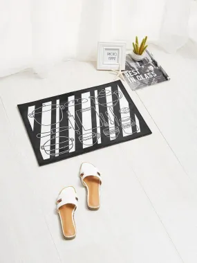 Cutlery Print Door Mat