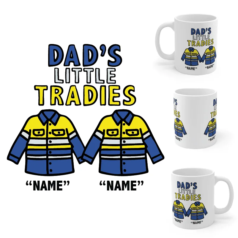 Dad's Little Tradies🚧 - Personalised Coffee Mug