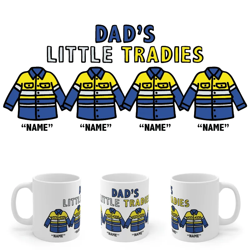 Dad's Little Tradies🚧 - Personalised Coffee Mug