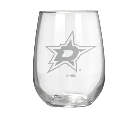 Dallas Stars 17 oz. Stemless Wine Glass