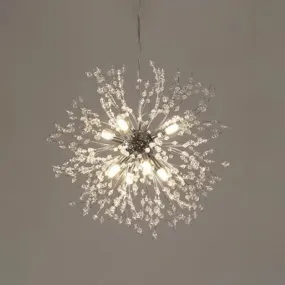 Dandelion Crystal Orb Ceiling Chandelier - Modern Light Fixture for Living Room