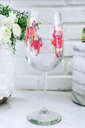 DJ Stemmed Wine Glass - Crab Red